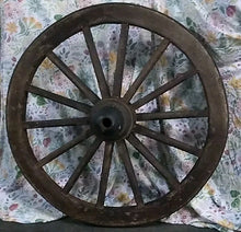 Load image into Gallery viewer, Rustic Wagon Wheel Dating Mid to Late 1800's, 47” Diameter Nice Condition 
