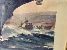 Load image into Gallery viewer, Arthur Beaumont 1965 USS Enterprise CVN-65, Long Beach, Bainbridge signed Print