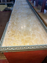 Load image into Gallery viewer, antique c1910-20 french leather inlaid Desk W/ Matching Marble Top Shelving