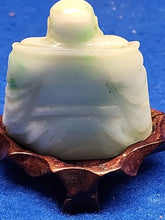 Load image into Gallery viewer, Vintage Chinese Jade Buddha with Wood Stand
