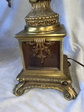 Load image into Gallery viewer, Vintage Pair Of Elegant Crystal And brass table lamps
