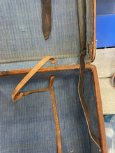 Load image into Gallery viewer, Vintage 1940’s Handmade Leather Trunk with High relief Embossed Dragon!