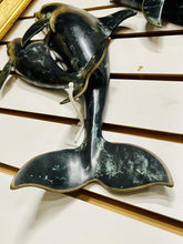 Load image into Gallery viewer, RARE Vintage SPI (San Pacific Int’l) Pair Set of 2 DOLPHINS BRASS Sculptures