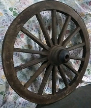 Load image into Gallery viewer, Rustic Wagon Wheel Dating Mid to Late 1800's, 47” Diameter Nice Condition 