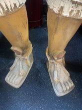 Load image into Gallery viewer, Large Life Size majestic Mexican Native Aztec Inca Clay Warrior Statue 81”