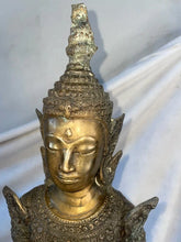 Load image into Gallery viewer, Antique bronze Thai Buddha statue from Thailand 29” Tall !!
