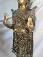 Load image into Gallery viewer, Antique bronze Thai Buddha statue from Thailand 29” Tall !!
