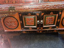 Load image into Gallery viewer, Antique 19th Century Chinese Wood Black Lacquer 3 Tiered Cabinet 87” X 40” !!