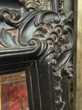 Load image into Gallery viewer, Extra Large Ornate Black Rectangular Beveled Mirror 57 1/2“ X 47 1/2“