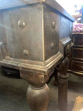 Load image into Gallery viewer, Antique Door Console Table, Dark Tone Wood Indian Handcarved Unique!!!