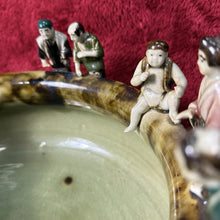 Load image into Gallery viewer, Antique Large 15” Long 8.5” High Japanese Sumida Gawa Porcelain Pottery Bowl