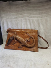 Load image into Gallery viewer, Vintage Alligator taxidermy Murse Purse Genuine Leather 1940’s Handbag Antique