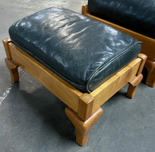 Load image into Gallery viewer, Morris/Stickley-Inspired Royal Oak Chair Recliner + Footstool, Leather Cushions!