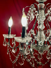 Load image into Gallery viewer, SAINT MOSSI 6-Light Hanging Crystal Raindrop Chandelier 24H 24D 24W New Open Box