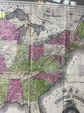 Load image into Gallery viewer, 1851 Framed Case Tiffany and Company Map of the United States 1st Edition!!