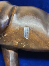 Load image into Gallery viewer, Vintage African Ebony Wooden Rhino Statue Rhinoceros Wooden -Carved Art Figure