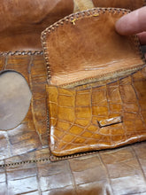 Load image into Gallery viewer, Vintage Alligator taxidermy Murse Purse Genuine Leather 1940’s Handbag Antique
