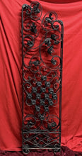 Load image into Gallery viewer, Vintage 74” High Wrought Iron Metal 3-Panel Folding Room Divider, 19”L per Panel