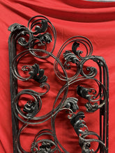 Load image into Gallery viewer, Vintage 74” High Wrought Iron Metal 3-Panel Folding Room Divider, 19”L per Panel