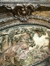 Load image into Gallery viewer, Large Vtg 3D High Relief Wall Plaque Rococo Courting Couple Ornate Frame 32x28