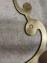 Load image into Gallery viewer, Pair of mid century brass wall appliques - double lights