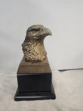 Load image into Gallery viewer, Art Deco Bald American Eagle Bust Resin Sculpture on Marble Base Figurine Decor