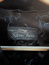 Load image into Gallery viewer, Vintage Stone Furs Vancouver Black Mink Fur Coat Satin Vine Lining