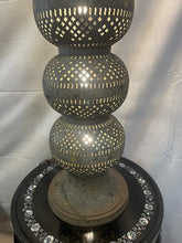 Load image into Gallery viewer, Antique Pierced Brass Floor Lamp Moroccan, Moorish, Syrian 49” Tall