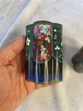 Load image into Gallery viewer, Set Of 3 Antique Japanese Cloisonné Brush Pots, Meigi Period 1868-1912