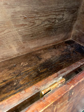 Load image into Gallery viewer, Antique Solid Wood Japanese Chest, Trunk With Really Unique Hardware And Lock