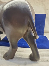 Load image into Gallery viewer, Vintage African Ebony Wooden Rhino Statue Rhinoceros Wooden -Carved Art Figure