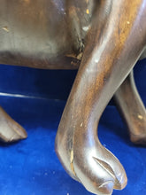 Load image into Gallery viewer, Vintage African Ebony Wooden Rhino Statue Rhinoceros Wooden -Carved Art Figure