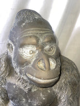Load image into Gallery viewer, Large Vintage Silverback Gorilla Metal Sculpture Figurine Statue 21” T !!Large Vintage Silverback Gorilla Metal Sculpture Figurine Statue 21” T !!