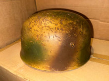 Load image into Gallery viewer, M38 – Fallschirmjäger WWII German paratrooper camo helmet Size ET 68 Lot 9251 - $4,200 (San Diego)
