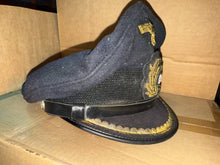 Load image into Gallery viewer, German WWII Kriegsmarine U-Boat Navy Officer Visor Cap with Badge - $4,200 (San Diego)
