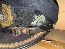 Load image into Gallery viewer, German WWII Kriegsmarine U-Boat Navy Officer Visor Cap with Badge - $4,200 (San Diego)
