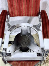 Load image into Gallery viewer, Antique 1920’s Koken White Porcelain Barber Chair Red Velvet, St. Louis
