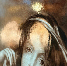 Load image into Gallery viewer, E6- Vintage Jean-Baptiste Greuze Porcelain Plaque Painting ‘Innocence’  21.5x15
