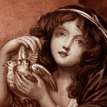Load image into Gallery viewer, E6- Vintage Jean-Baptiste Greuze Porcelain Plaque Painting ‘Innocence’  21.5x15
