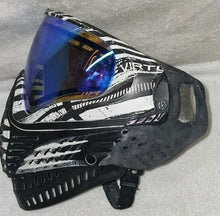 Load image into Gallery viewer, Virtue VIO Contour Paintball Mask Goggles Blue Mirror Thermal Lens Black/White
