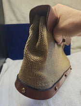 Load image into Gallery viewer, RARE &amp; VINTAGE 1960's ETIENNE AIGNER Handmade Leather &amp; Tweed Handbag
