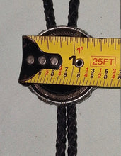 Load image into Gallery viewer, Vintage LTT Sterling Silver Black Onyx Bolo Tie Southwestern Western Leather

