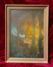 Load image into Gallery viewer, Original Colin Campbell Cooper Interior Church Nativity Bethlehem c1890 Painting
