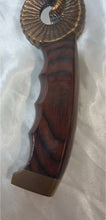 Load image into Gallery viewer, Dan Harrison Custom Knife Ram Bowie with Wood Display Case

