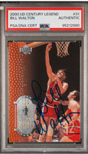 Load image into Gallery viewer, 2000 Upper Deck Century Legends BILL WALTON #31 Auto PSA/DNA Cert. POP 1 !!
