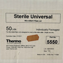 Load image into Gallery viewer, (50) Sterile MicrotiterPlate Lid Thermo Scientific Microplate Plate Lids 5550
