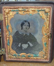 Load image into Gallery viewer, Antique Ambrotype Portrait Woman Thermoplastic Union Case Civil War Era Photo
