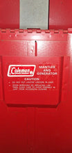 Load image into Gallery viewer, Vintage Coleman 200A Red Lantern w/ Red Metal Carrying Case &amp; Manual

