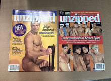 Load image into Gallery viewer, UNZIPPED MONTHLY VINTAGE MEN'S GAY MAGAZINE 1997 (QTY-2) Oct &amp; Dec
