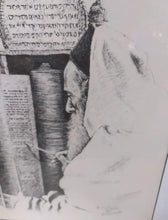 Load image into Gallery viewer, Framed Portrait Lithograph Rabbi Writing Torah Art Jewish Hand Signed &amp; Numbered
